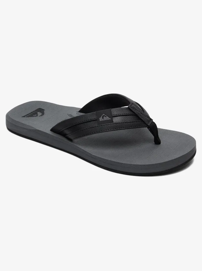 Men Quiksilver Sandals Carver Squish Sandals Blackgreyblack