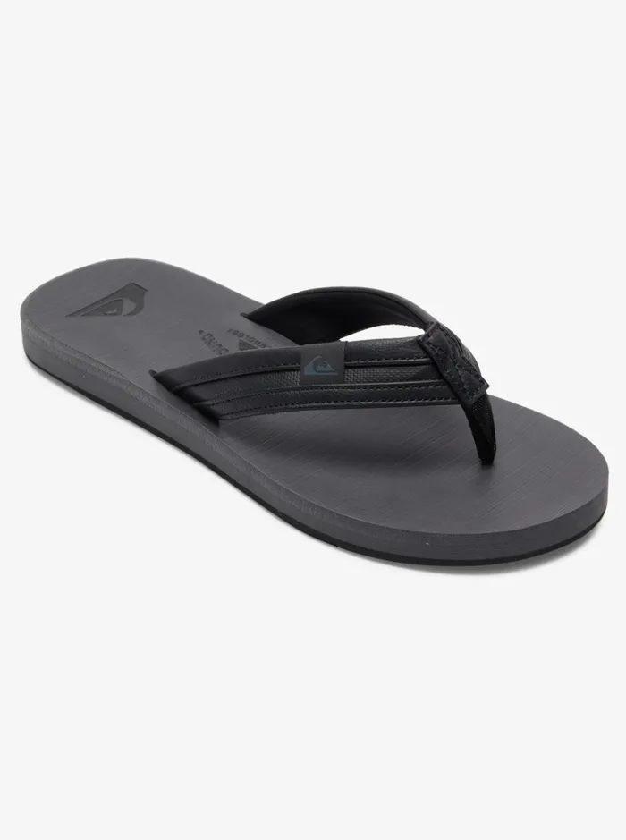 Men Quiksilver Sandals Carver Squish Sandals Blackgreyblack Men Quiksilver Sandals Carver Squish Sandals Blackgreyblack