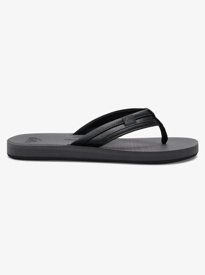 Men Quiksilver Sandals Carver Squish Sandals Blackgreyblack Men Quiksilver Sandals Carver Squish Sandals Blackgreyblack