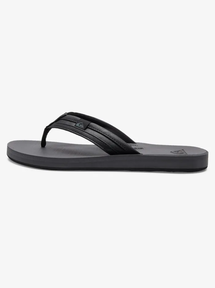 Men Quiksilver Sandals Carver Squish Sandals Blackgreyblack Men Quiksilver Sandals Carver Squish Sandals Blackgreyblack