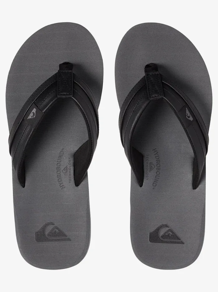 Men Quiksilver Sandals Carver Squish Sandals Blackgreyblack Men Quiksilver Sandals Carver Squish Sandals Blackgreyblack