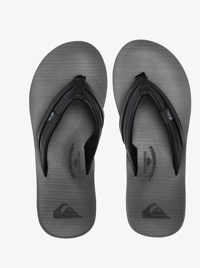 Men Quiksilver Sandals Carver Squish Sandals Blackgreyblack Men Quiksilver Sandals Carver Squish Sandals Blackgreyblack