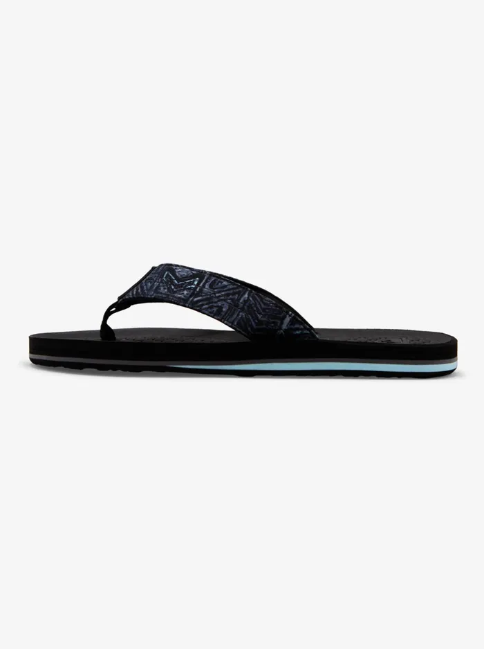 Men Quiksilver Sandals Lanai FlipFlops Black 2 Men Quiksilver Sandals Lanai FlipFlops Black 2
