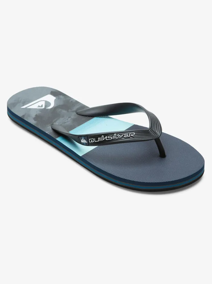 Men Quiksilver Sandals Molokai Panel FlipFlops Bluebluegrey