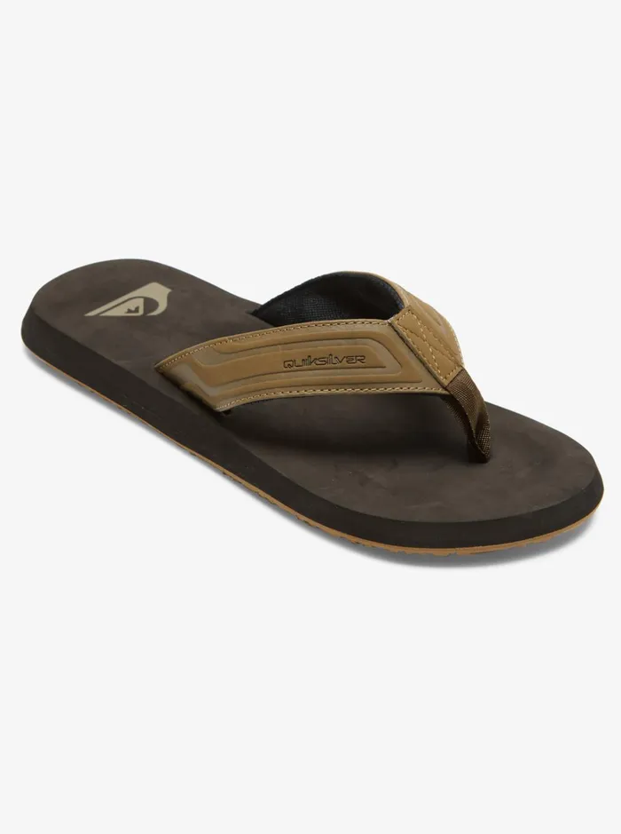 Men Quiksilver Sandals Monkey Wrench Core Slide Sandals Tan 1