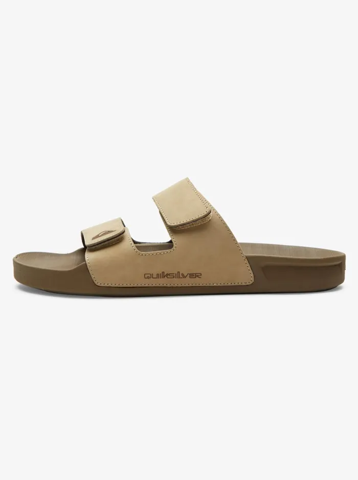 Men Quiksilver Sandals Rivi Leather Double Adjust Sandals Tan 1 Men Quiksilver Sandals Rivi Leather Double Adjust Sandals Tan 1