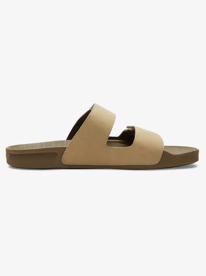 Men Quiksilver Sandals Rivi Leather Double Adjust Sandals Tan 1 Men Quiksilver Sandals Rivi Leather Double Adjust Sandals Tan 1