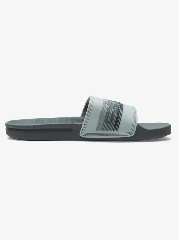 Men Quiksilver Sandals Rivi Wordmark Slide Slider Sandals Grey 1 Men Quiksilver Sandals Rivi Wordmark Slide Slider Sandals Grey 1