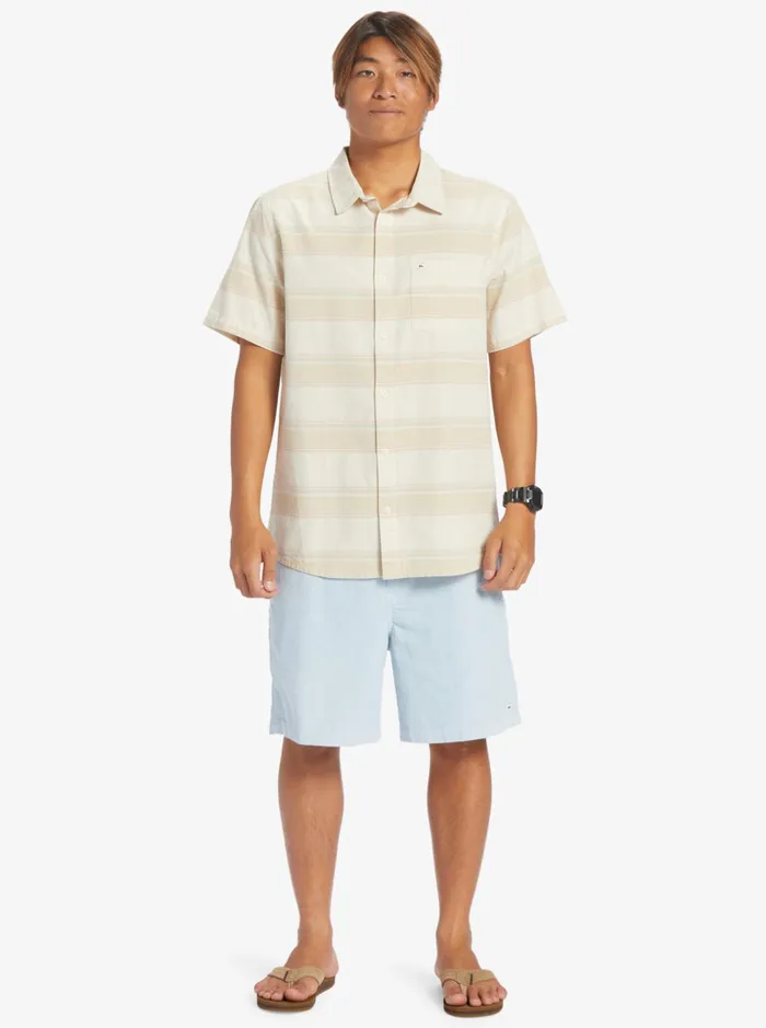 Men Quiksilver Shirts and Polos Cali Sunrise Short Sleeve Shirt Birch Cali Str Men Quiksilver Shirts and Polos Cali Sunrise Short Sleeve Shirt Birch Cali Str