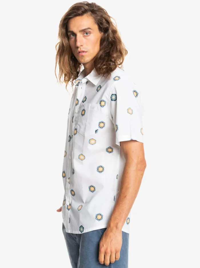 Men Quiksilver Shirts and Polos Cosmos Short Sleeve Shirt Snow White Cosmos Men Quiksilver Shirts and Polos Cosmos Short Sleeve Shirt Snow White Cosmos