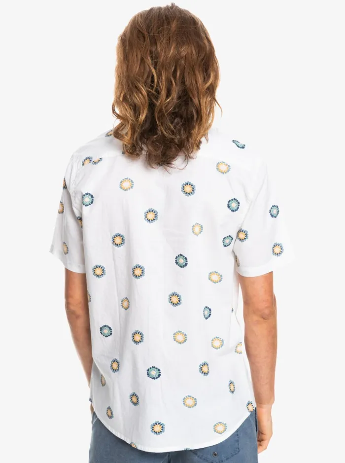 Men Quiksilver Shirts and Polos Cosmos Short Sleeve Shirt Snow White Cosmos Men Quiksilver Shirts and Polos Cosmos Short Sleeve Shirt Snow White Cosmos