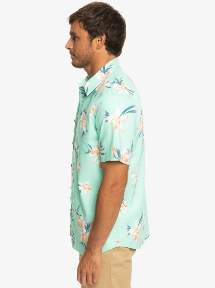 Men Quiksilver Shirts and Polos Holidazed Short Sleeve Shirt Beach Glass Holidazed Men Quiksilver Shirts and Polos Holidazed Short Sleeve Shirt Beach Glass Holidazed