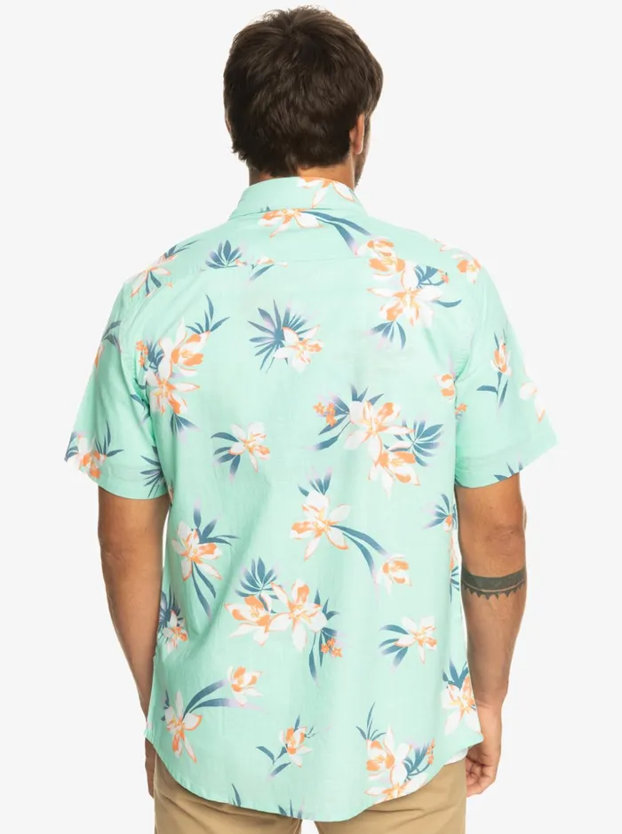 Men Quiksilver Shirts and Polos Holidazed Short Sleeve Shirt Beach Glass Holidazed Men Quiksilver Shirts and Polos Holidazed Short Sleeve Shirt Beach Glass Holidazed