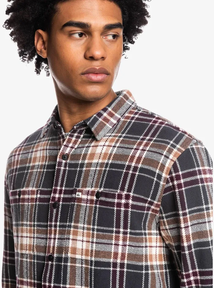 Men Quiksilver Shirts and Polos Intrepide Explorer Long Sleeve Flannel Shirt Phantom Intrepid Men Quiksilver Shirts and Polos Intrepide Explorer Long Sleeve Flannel Shirt Phantom Intrepid