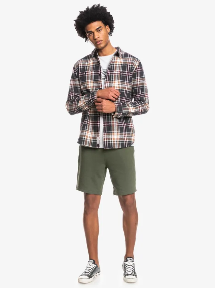 Men Quiksilver Shirts and Polos Intrepide Explorer Long Sleeve Flannel Shirt Phantom Intrepid Men Quiksilver Shirts and Polos Intrepide Explorer Long Sleeve Flannel Shirt Phantom Intrepid