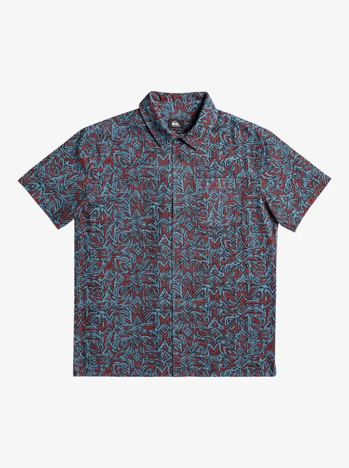 Men Quiksilver Shirts and Polos Saturn Short Sleeve Shirt Provencial Saturn