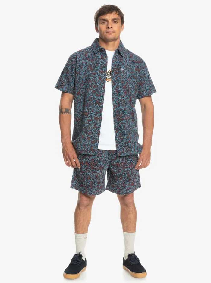 Men Quiksilver Shirts and Polos Saturn Short Sleeve Shirt Provencial Saturn Men Quiksilver Shirts and Polos Saturn Short Sleeve Shirt Provencial Saturn