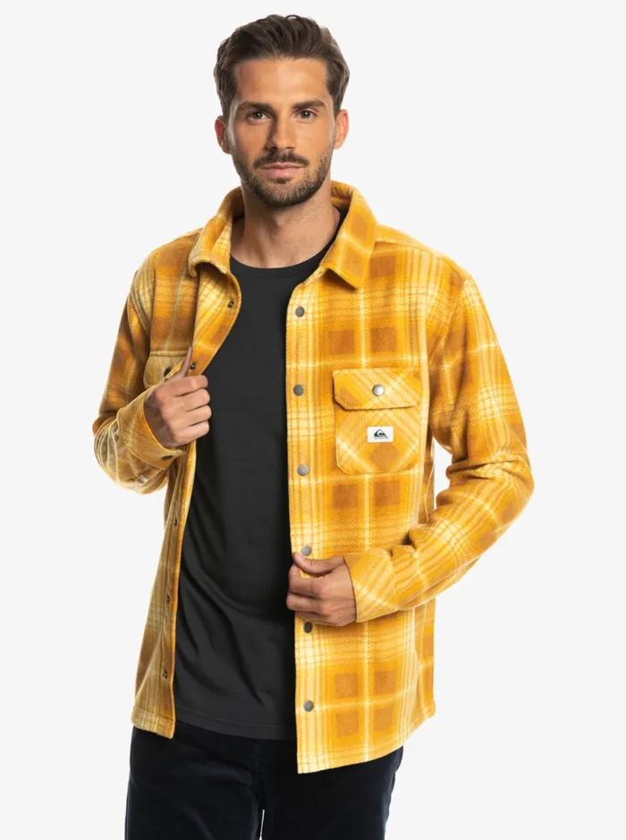 Men Quiksilver Shirts and Polos Surf Days Long Sleeve Flannel Shirt Brown Sugar Shadowplaid Men Quiksilver Shirts and Polos Surf Days Long Sleeve Flannel Shirt Brown Sugar Shadowplaid