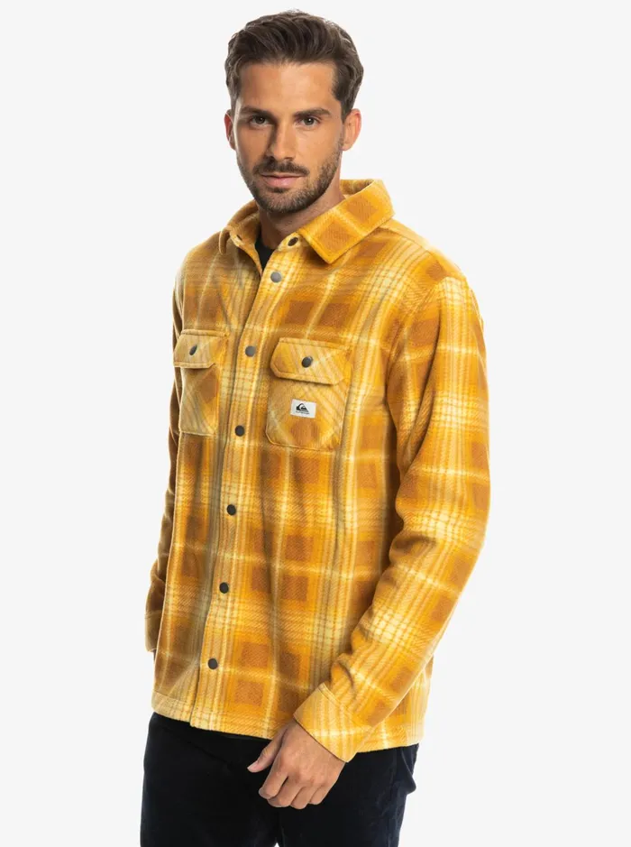 Men Quiksilver Shirts and Polos Surf Days Long Sleeve Flannel Shirt Brown Sugar Shadowplaid Men Quiksilver Shirts and Polos Surf Days Long Sleeve Flannel Shirt Brown Sugar Shadowplaid