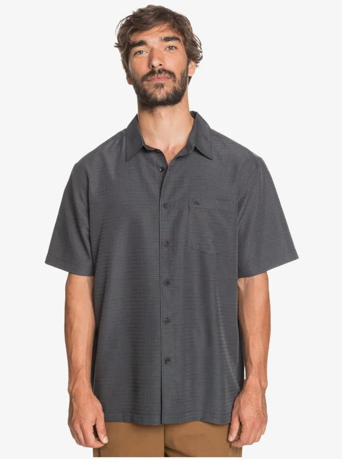 Men Quiksilver Shirts and Polos Waterman Centinela Premium AntiWrinkle Shirt Black Centinella Men Quiksilver Shirts and Polos Waterman Centinela Premium AntiWrinkle Shirt Black Centinella