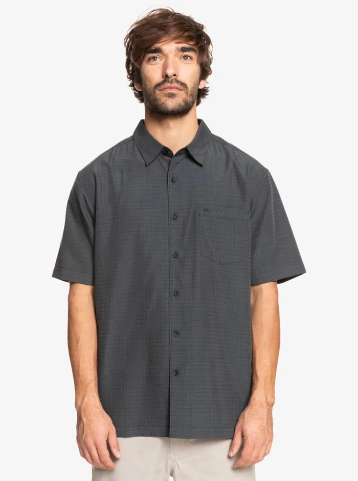 Men Quiksilver Shirts and Polos Waterman Centinela Premium AntiWrinkle Shirt Black Centinella Men Quiksilver Shirts and Polos Waterman Centinela Premium AntiWrinkle Shirt Black Centinella