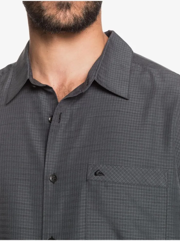Men Quiksilver Shirts and Polos Waterman Centinela Premium AntiWrinkle Shirt Black Centinella Men Quiksilver Shirts and Polos Waterman Centinela Premium AntiWrinkle Shirt Black Centinella