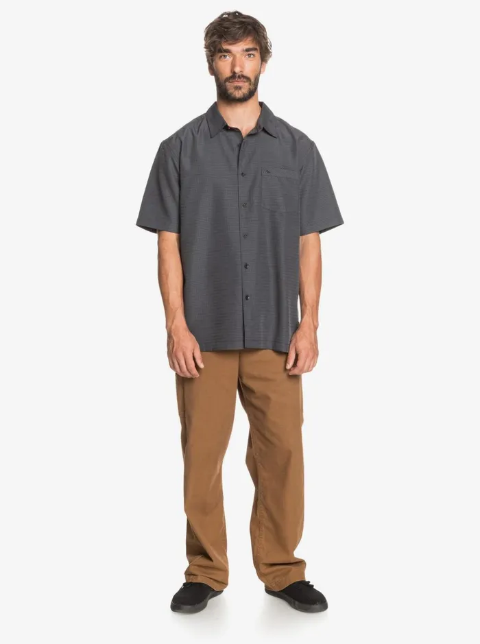 Men Quiksilver Shirts and Polos Waterman Centinela Premium AntiWrinkle Shirt Black Centinella Men Quiksilver Shirts and Polos Waterman Centinela Premium AntiWrinkle Shirt Black Centinella