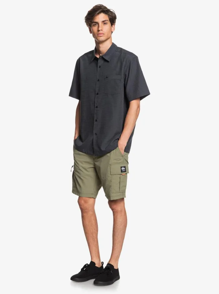 Men Quiksilver Shirts and Polos Waterman Centinela Premium AntiWrinkle Shirt Black Centinella Men Quiksilver Shirts and Polos Waterman Centinela Premium AntiWrinkle Shirt Black Centinella