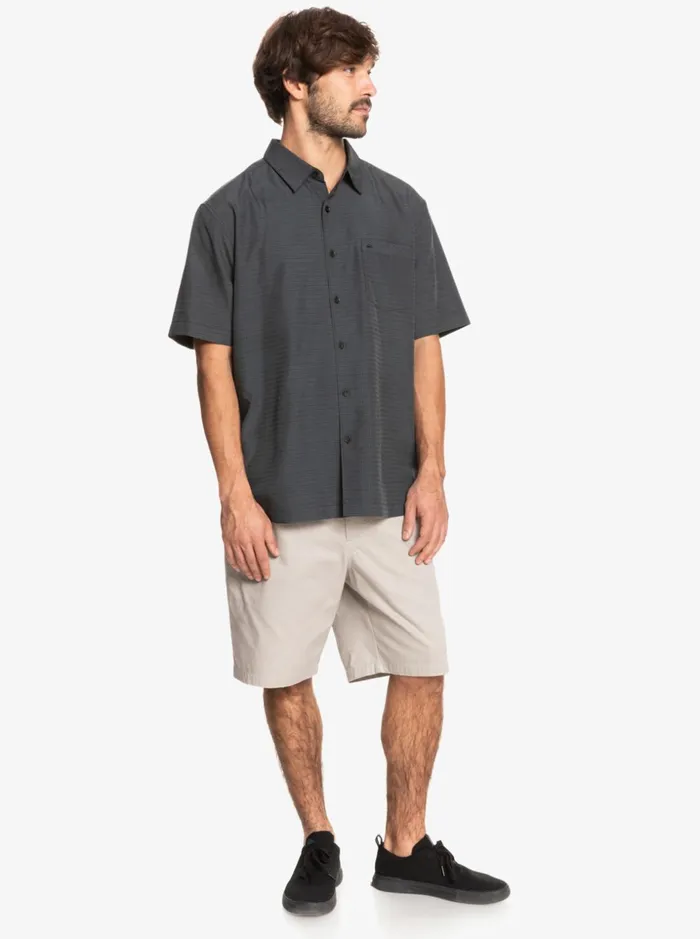 Men Quiksilver Shirts and Polos Waterman Centinela Premium AntiWrinkle Shirt Black Centinella Men Quiksilver Shirts and Polos Waterman Centinela Premium AntiWrinkle Shirt Black Centinella