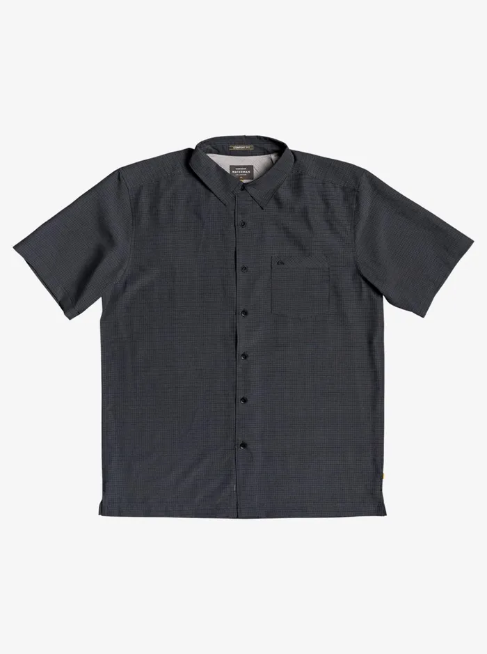 Men Quiksilver Shirts and Polos Waterman Centinela Premium AntiWrinkle Shirt Black Centinella Men Quiksilver Shirts and Polos Waterman Centinela Premium AntiWrinkle Shirt Black Centinella