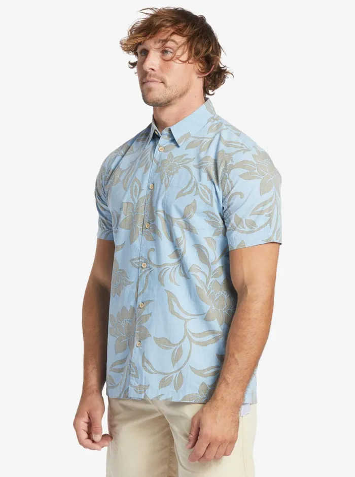 Men Quiksilver Shirts and Polos Waterman Every Weekend Short Sleeve Shirt Dusk Blue Every Weekend W Men Quiksilver Shirts and Polos Waterman Every Weekend Short Sleeve Shirt Dusk Blue Every Weekend W