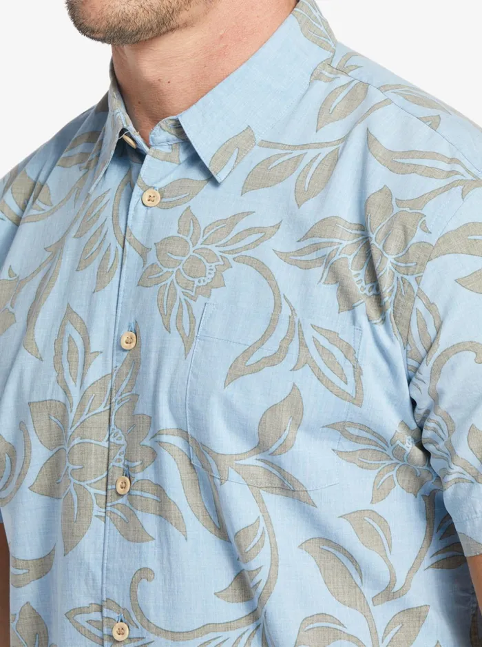 Men Quiksilver Shirts and Polos Waterman Every Weekend Short Sleeve Shirt Dusk Blue Every Weekend W Men Quiksilver Shirts and Polos Waterman Every Weekend Short Sleeve Shirt Dusk Blue Every Weekend W