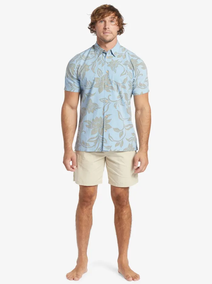 Men Quiksilver Shirts and Polos Waterman Every Weekend Short Sleeve Shirt Dusk Blue Every Weekend W Men Quiksilver Shirts and Polos Waterman Every Weekend Short Sleeve Shirt Dusk Blue Every Weekend W
