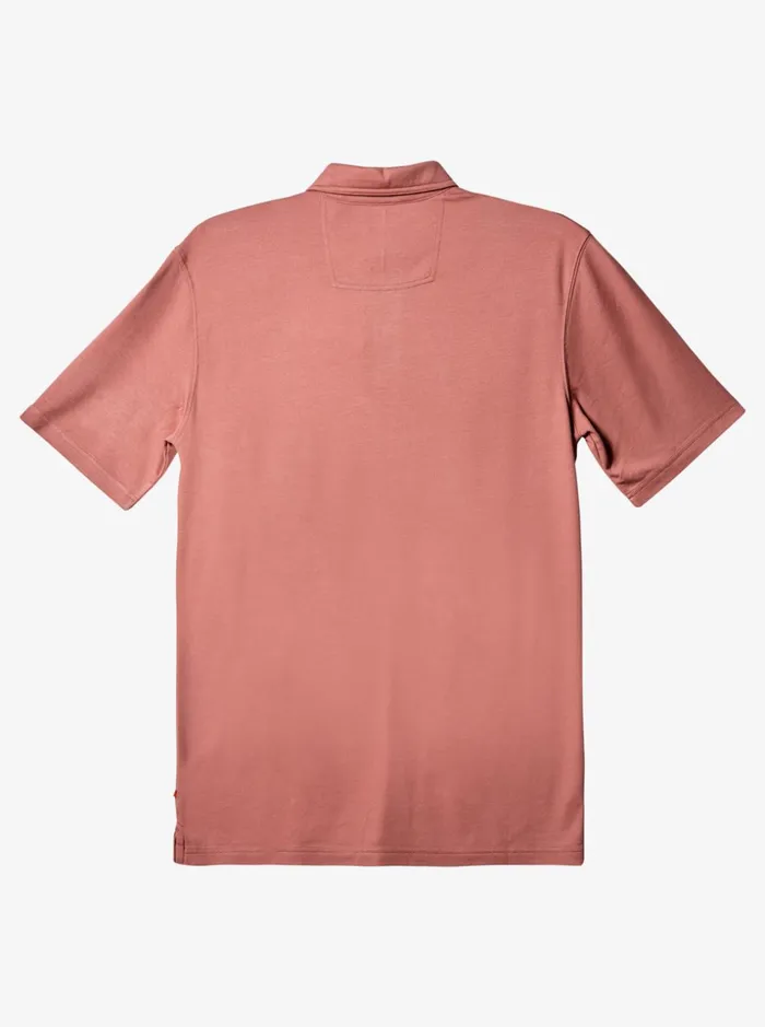Men Quiksilver Shirts and Polos Waterman Waterpolo Short Sleeve Polo Shirt Ash Rose Men Quiksilver Shirts and Polos Waterman Waterpolo Short Sleeve Polo Shirt Ash Rose