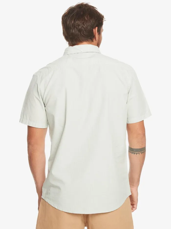 Men Quiksilver Shirts and Polos Winfall Short Sleeve Shirt Iceberg Green Men Quiksilver Shirts and Polos Winfall Short Sleeve Shirt Iceberg Green