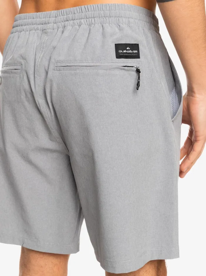 Men Quiksilver Shorts and Amphibians Elastic Heather Amphibian 18034 Hybrid Shorts Sleet Men Quiksilver Shorts and Amphibians Elastic Heather Amphibian 18034 Hybrid Shorts Sleet