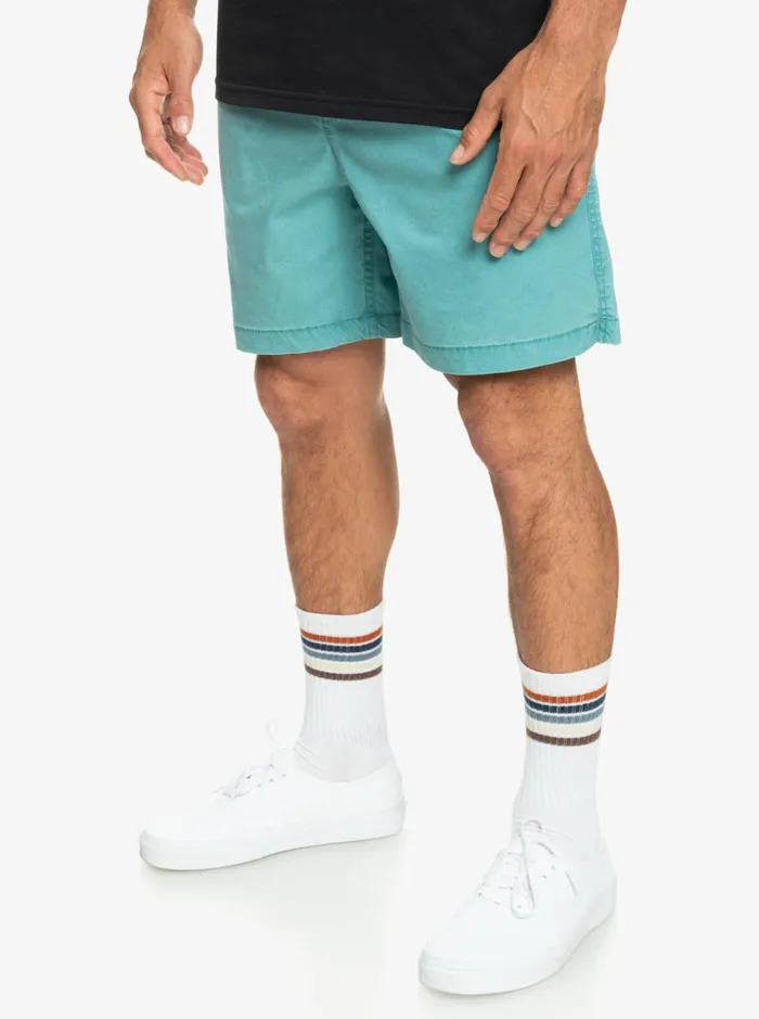 Men Quiksilver Shorts and Amphibians Taxer Elastic Waist Shorts Brittany Blue Men Quiksilver Shorts and Amphibians Taxer Elastic Waist Shorts Brittany Blue