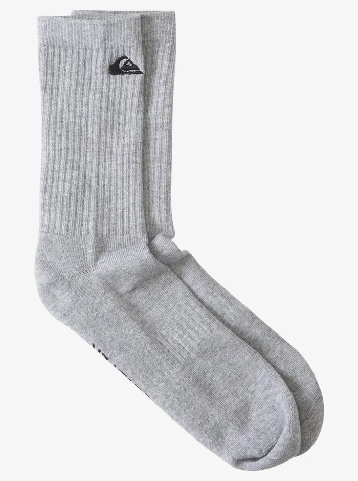 Men Quiksilver Socks and Underwear 2 Pack Solid Crew Socks White Men Quiksilver Socks and Underwear 2 Pack Solid Crew Socks White