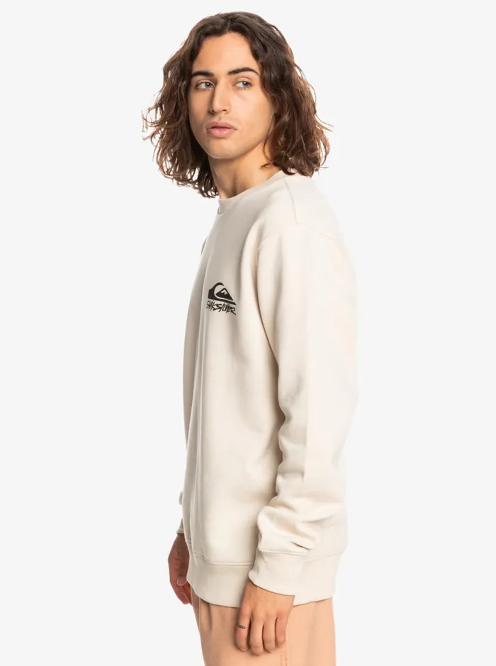 Men Quiksilver Sweatshirts and Hoodies Checker Stamp Crewneck Sweatshirt Birch Men Quiksilver Sweatshirts and Hoodies Checker Stamp Crewneck Sweatshirt Birch
