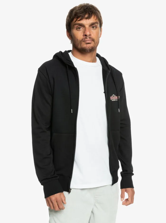 Men Quiksilver Sweatshirts and Hoodies Quik Words ZipUp Hoodie Black Men Quiksilver Sweatshirts and Hoodies Quik Words ZipUp Hoodie Black