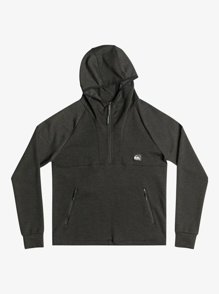 Men Quiksilver Sweatshirts and Hoodies Step Off Hoodie Phantom Heather
