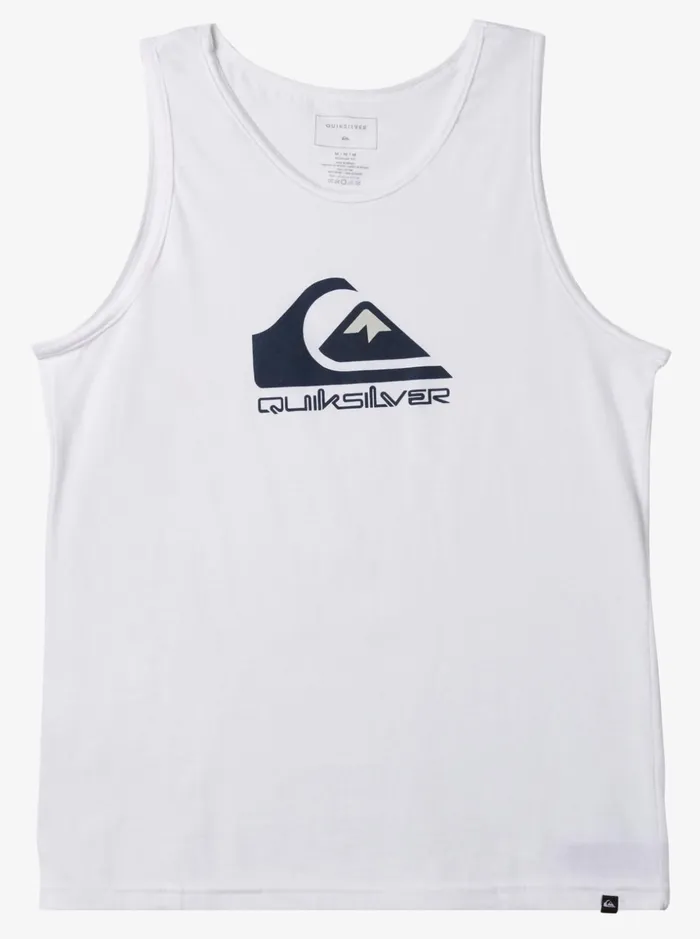 Men Quiksilver Tees Big Logo Tshirt White