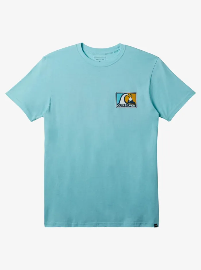 Men Quiksilver Tees Mellow Bubble Mod TShirt Angel Blue Heather
