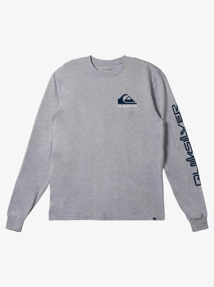 Men Quiksilver Tees Omni Logo Tshirt Athletic Heather