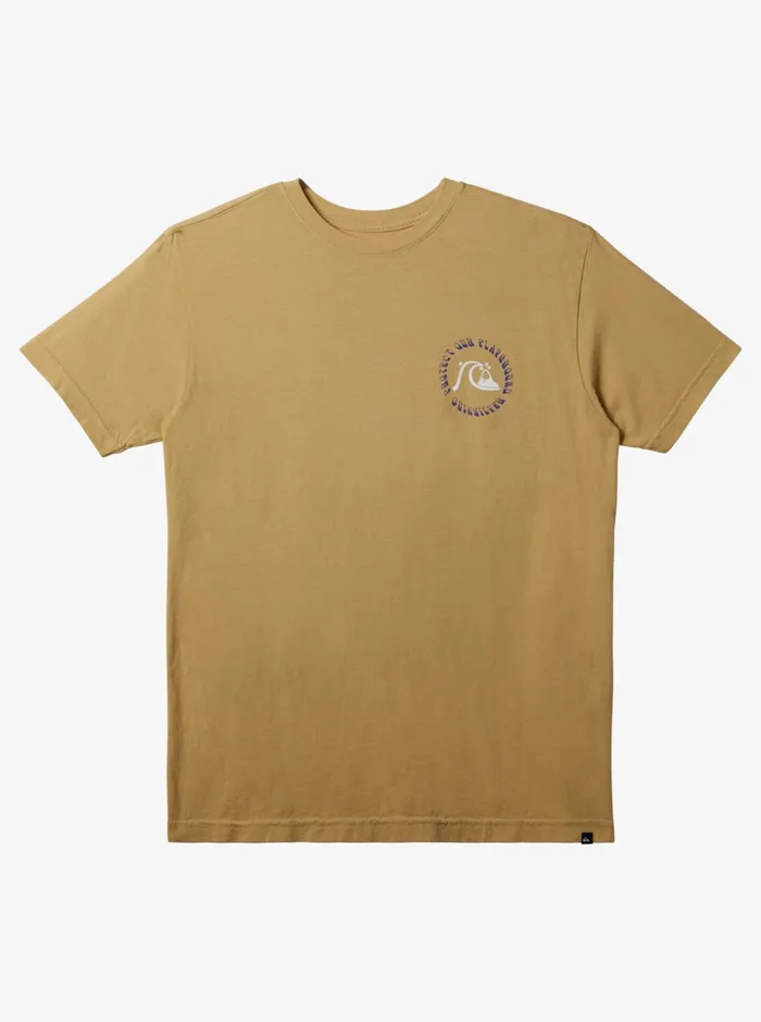 Men Quiksilver Tees Protect Our Playground TShirt Taos Taupe