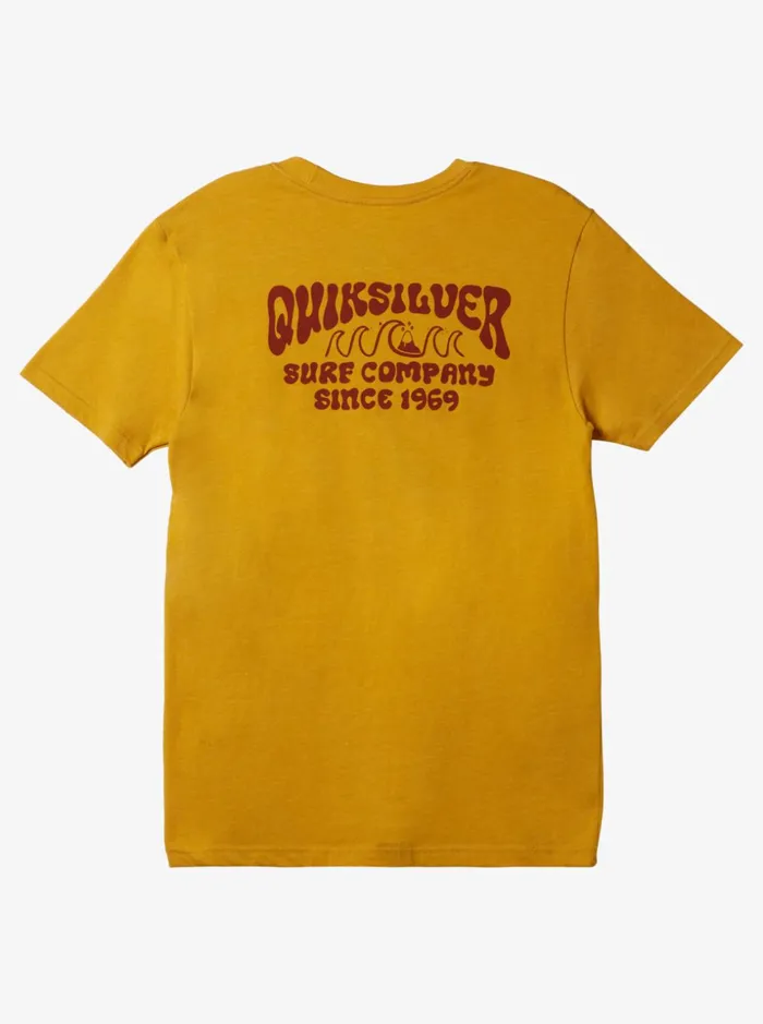 Men Quiksilver Tees Quik Lockup Mod TShirt Nugget Gold Heather Men Quiksilver Tees Quik Lockup Mod TShirt Nugget Gold Heather