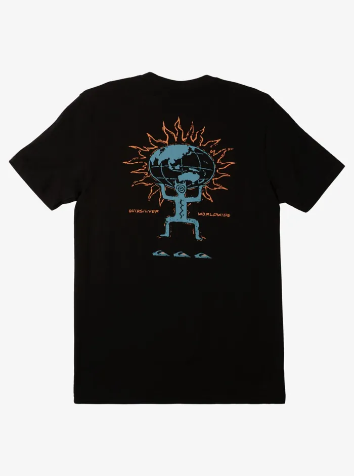 Men Quiksilver Tees Quikm TShirt Black Men Quiksilver Tees Quikm TShirt Black