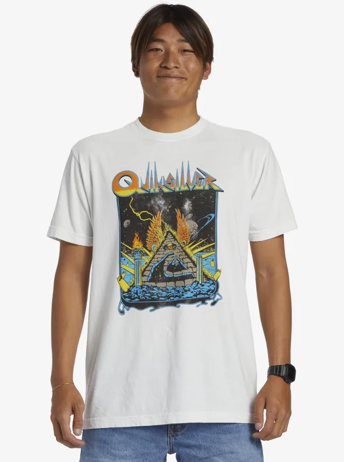 Men Quiksilver Tees Rockin TShirt Antique White