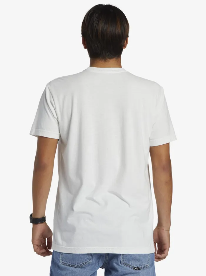 Men Quiksilver Tees Rockin TShirt Antique White Men Quiksilver Tees Rockin TShirt Antique White