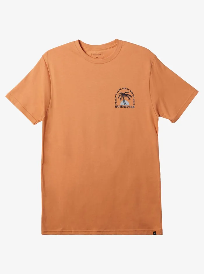 Men Quiksilver Tees The Ripple TShirt Copper Tan